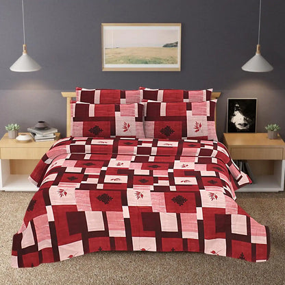 Abira Checkered Double Bed Bedsheet
