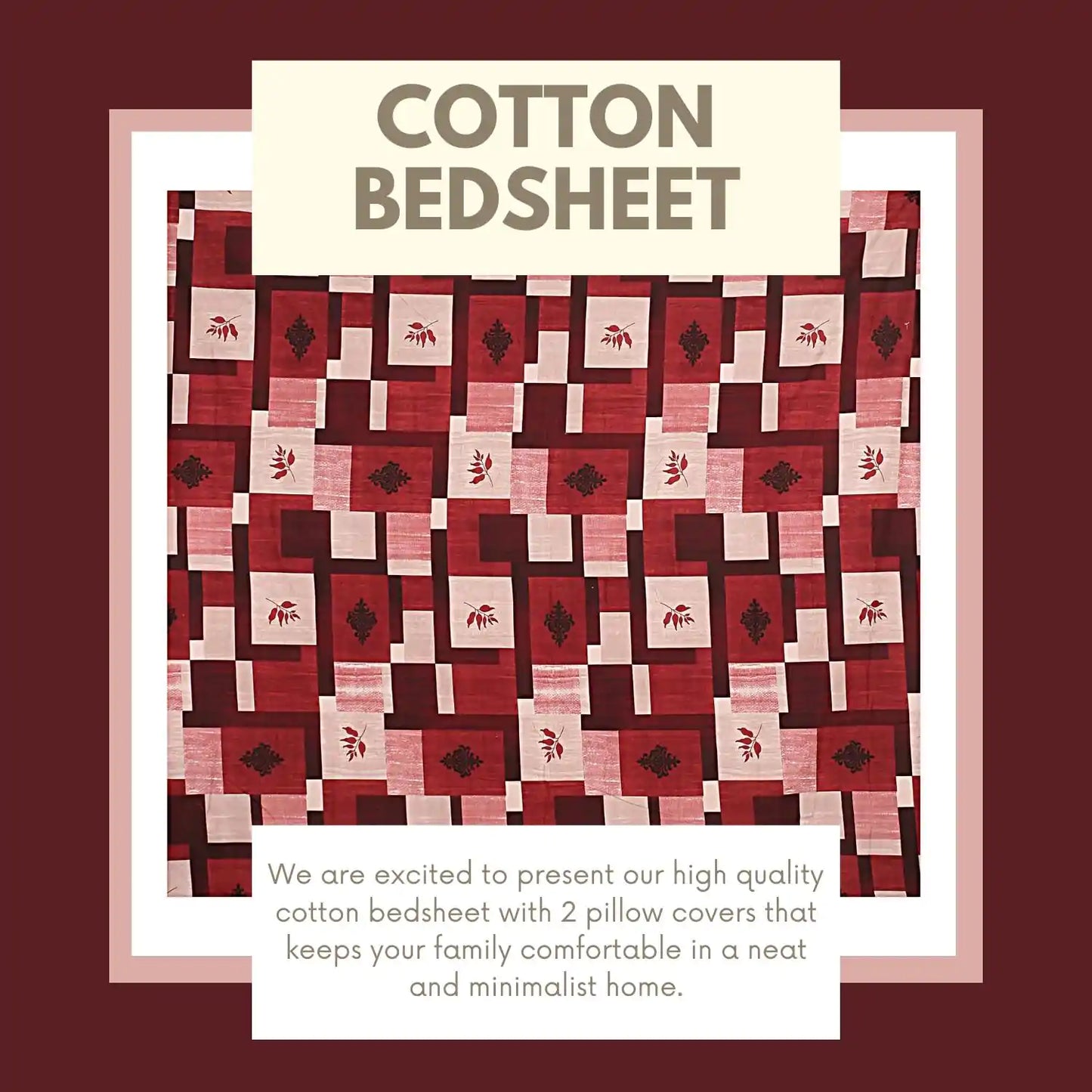 Abira Checkered Double Bed Bedsheet