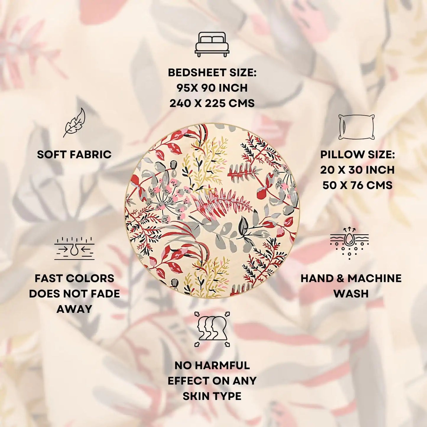 Floral Fest Double Bed Bedsheet