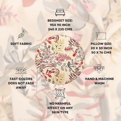Floral Fest Double Bed Bedsheet