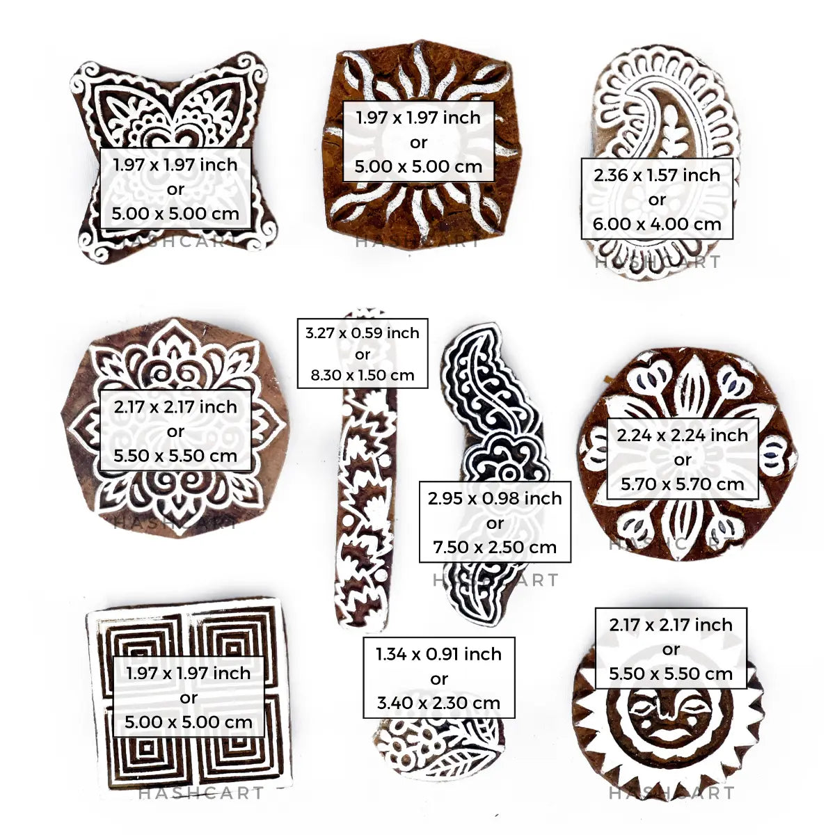 Wooden Block Printing Stamps