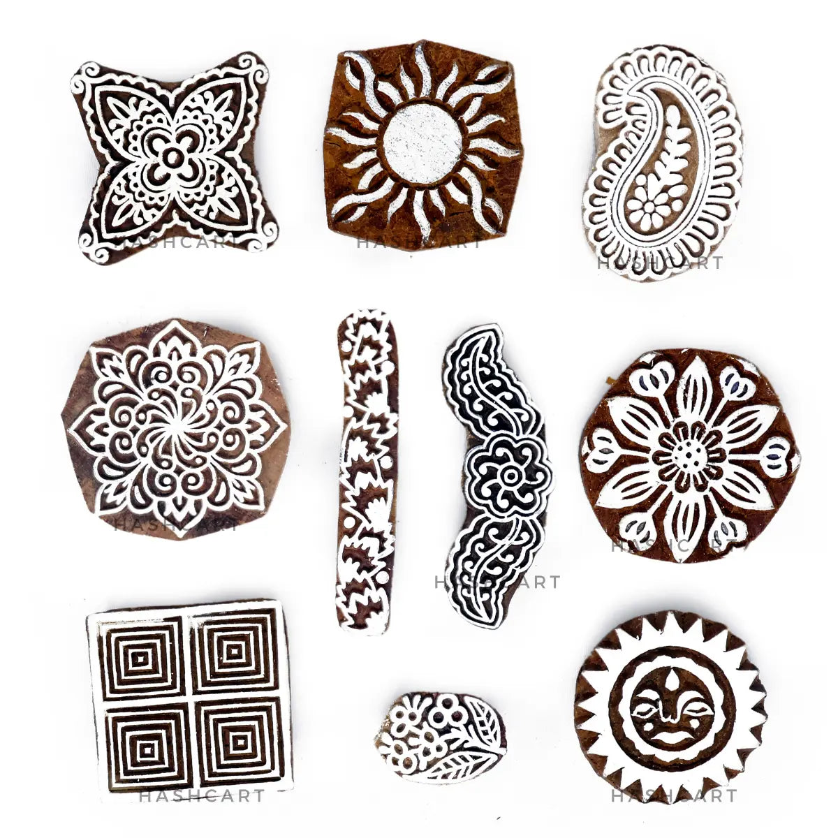 Wooden Block Printing Stamps