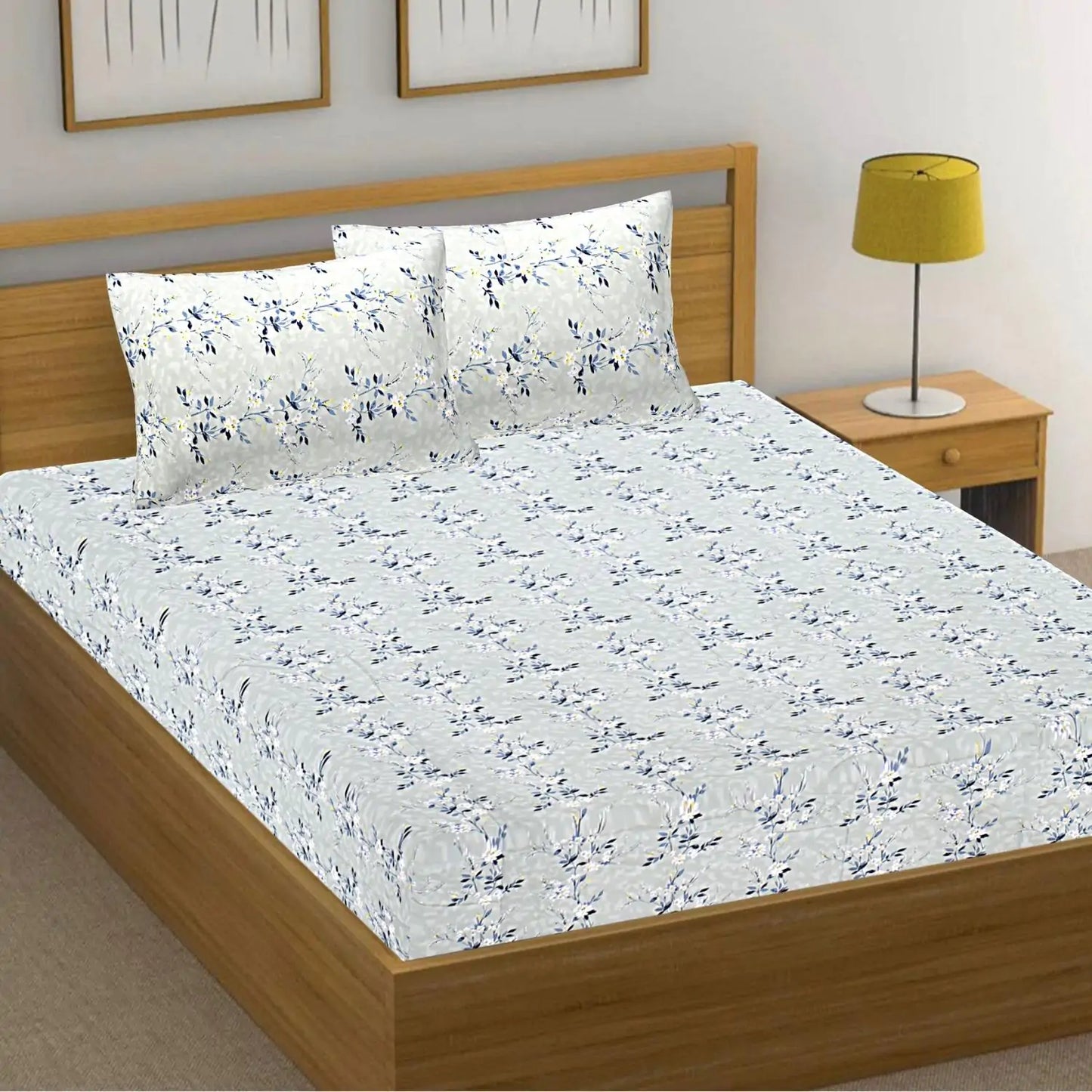 Scattered Blooms Double Bed Bedsheet