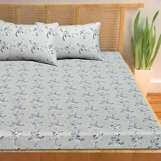 Scattered Blooms Double Bed Bedsheet