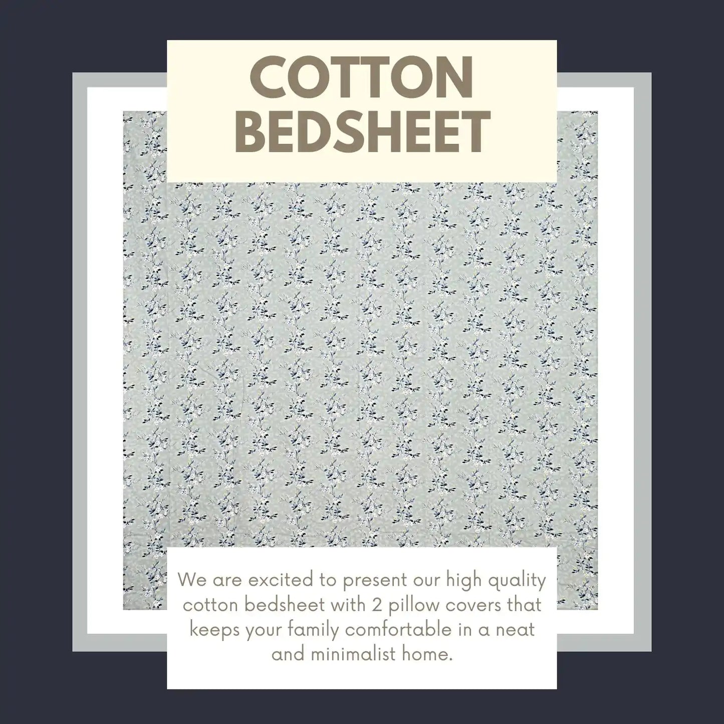 Scattered Blooms Double Bed Bedsheet
