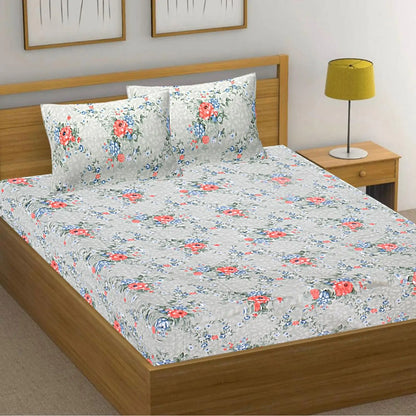 Flowery Grace Double Bed Bedsheet