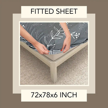 Water Lily Fitted Double Bed Bedsheet