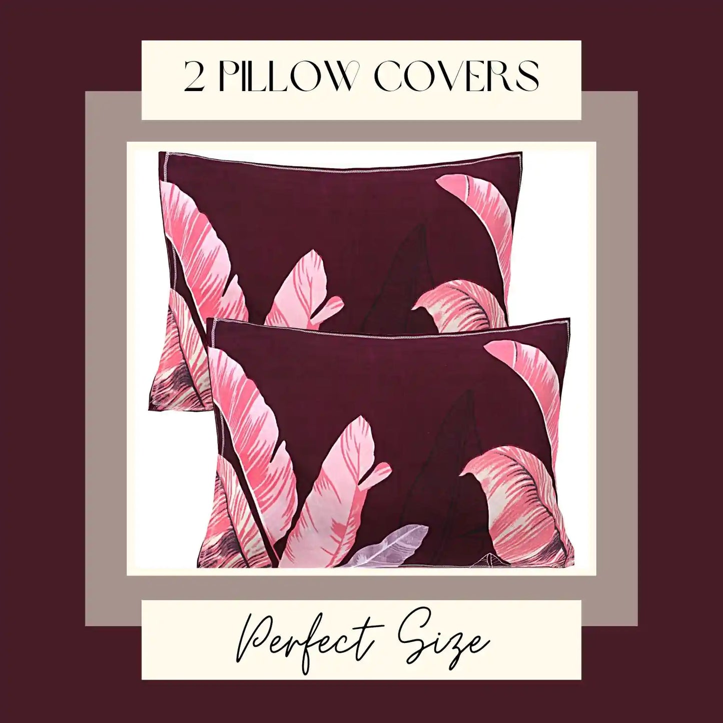Big Leaves Double Bed Bedsheet