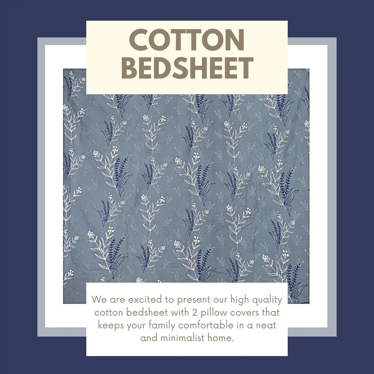 Water Lily Fitted Double Bed Bedsheet