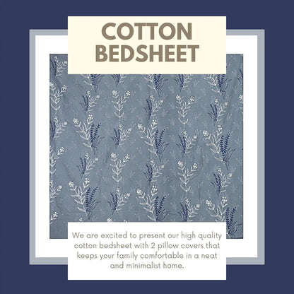 Water Lily Fitted Double Bed Bedsheet