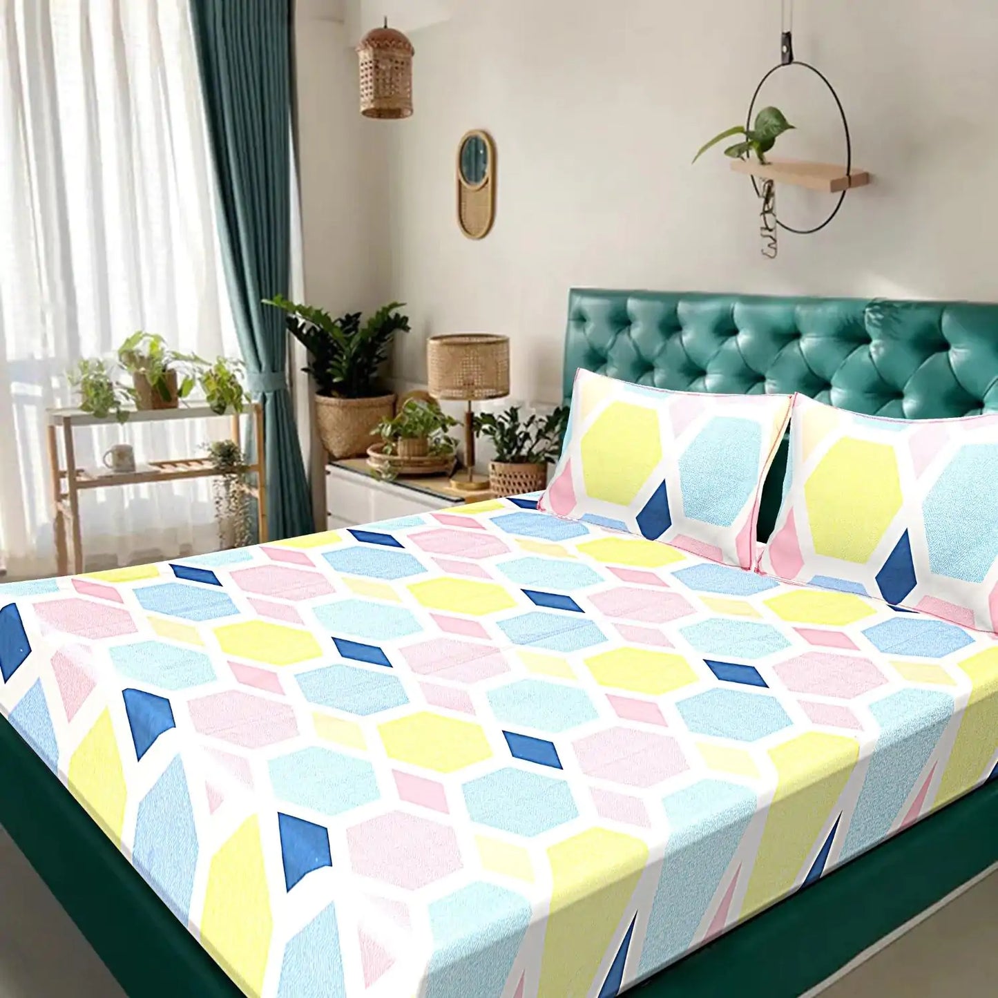 Pentagon Diamond Double Bed Bedsheet