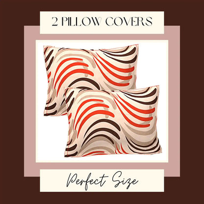 Waves Printed Elastic Double Bed Bedsheet