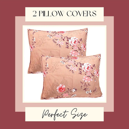 Bouquet Printed Fitted Double Bed Bedsheet