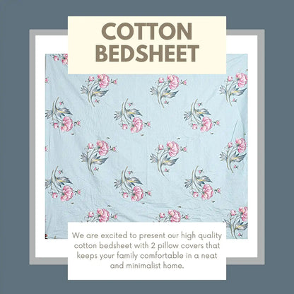 Bright Bloom Fitted Double Bed Bedsheet