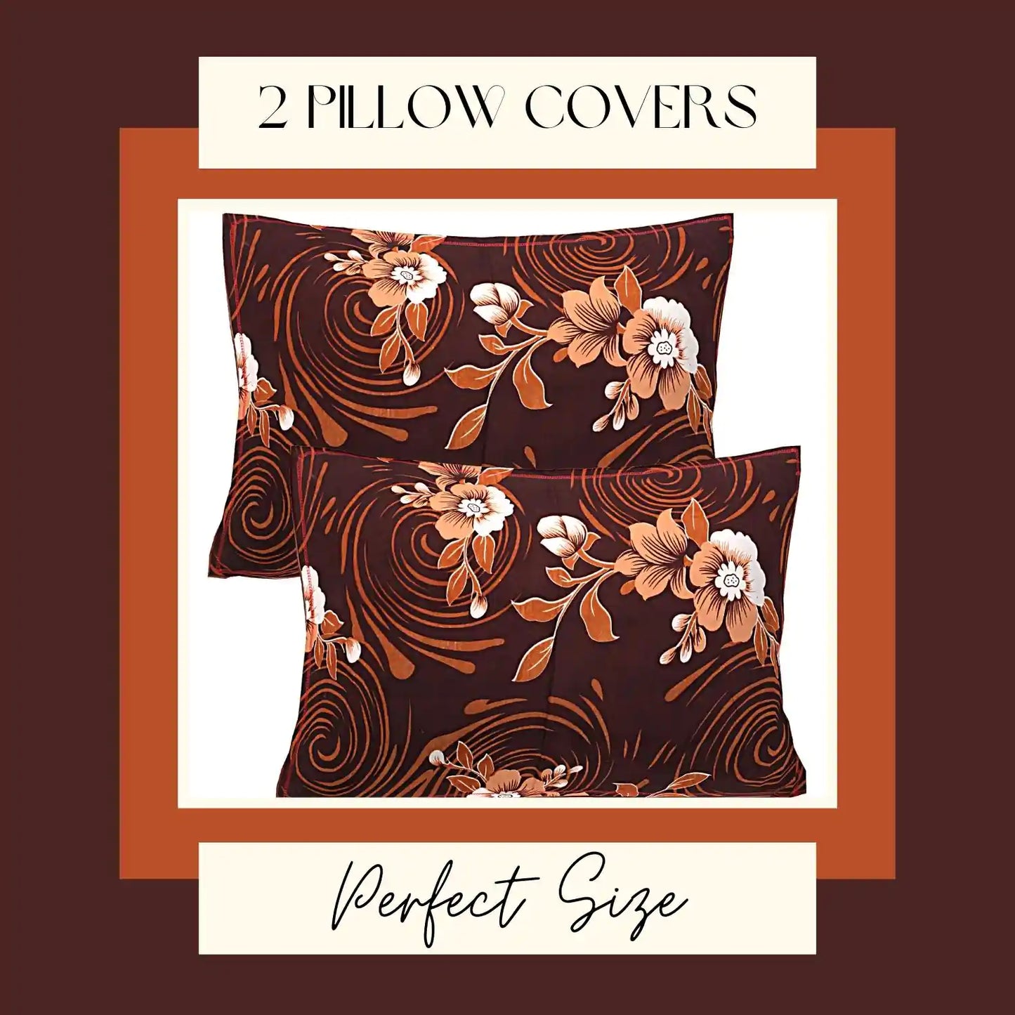 Swirling Flowers Double Bed Bedsheet
