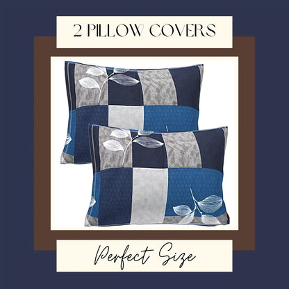 Blue Honeycomb Double Bed Bedsheet