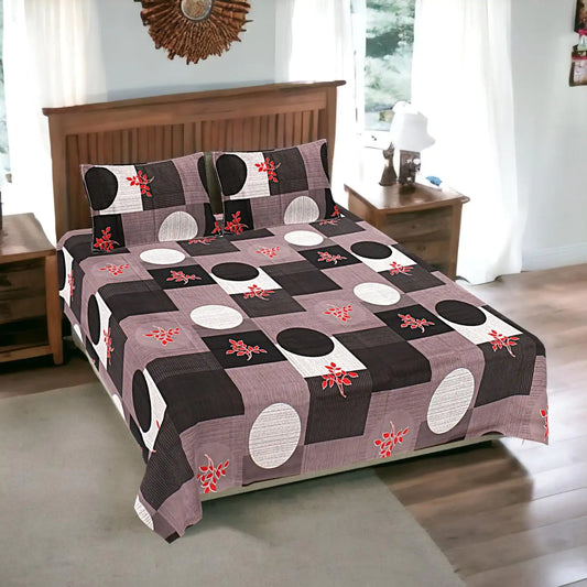 Asymmetric Circles Double Bed Bedsheet