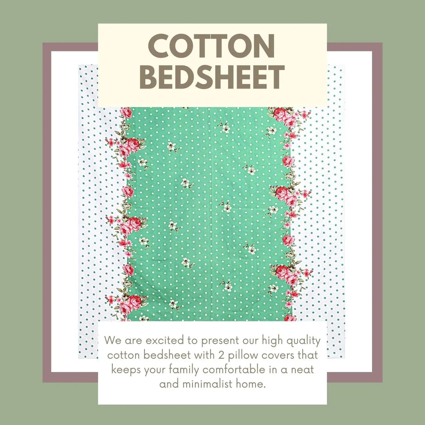 Floral Platter Double Bed Bedsheet
