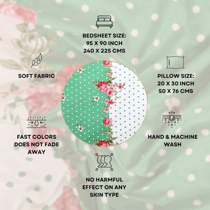 Floral Platter Double Bed Bedsheet
