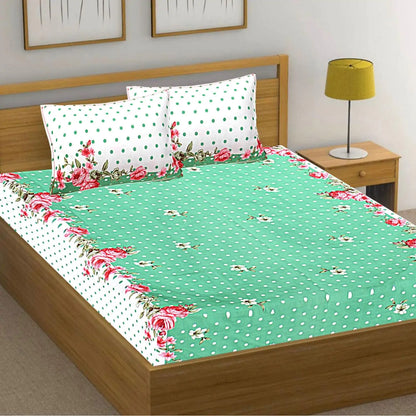 Floral Land Double Bed Bedsheet