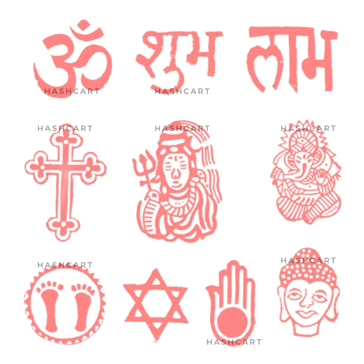 Wooden Religious Stamps