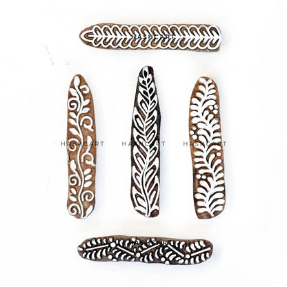 Wooden Border Pattern Block Printing Stamps