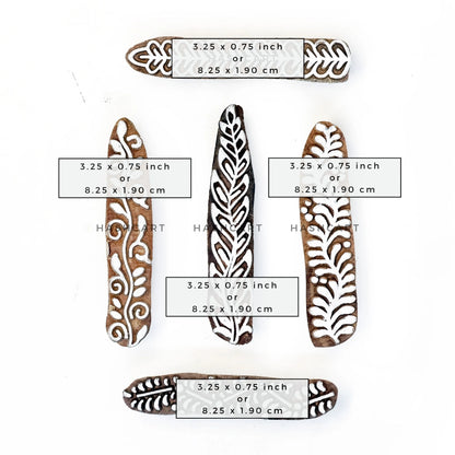 Wooden Border Pattern Block Printing Stamps
