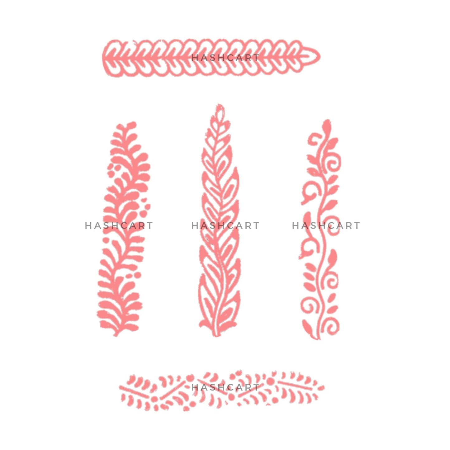 Wooden Border Pattern Block Printing Stamps