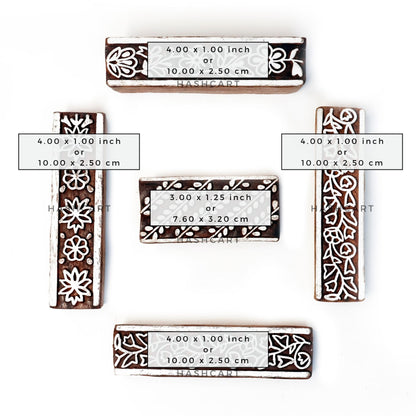 Handcarved Wooden Stamps for Printing Saree Border