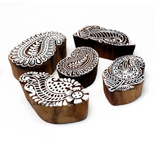 Wooden Paisley Design Blocks for Textile Printing