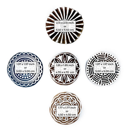 Round and Mandala Wooden Stamps DIY Kit