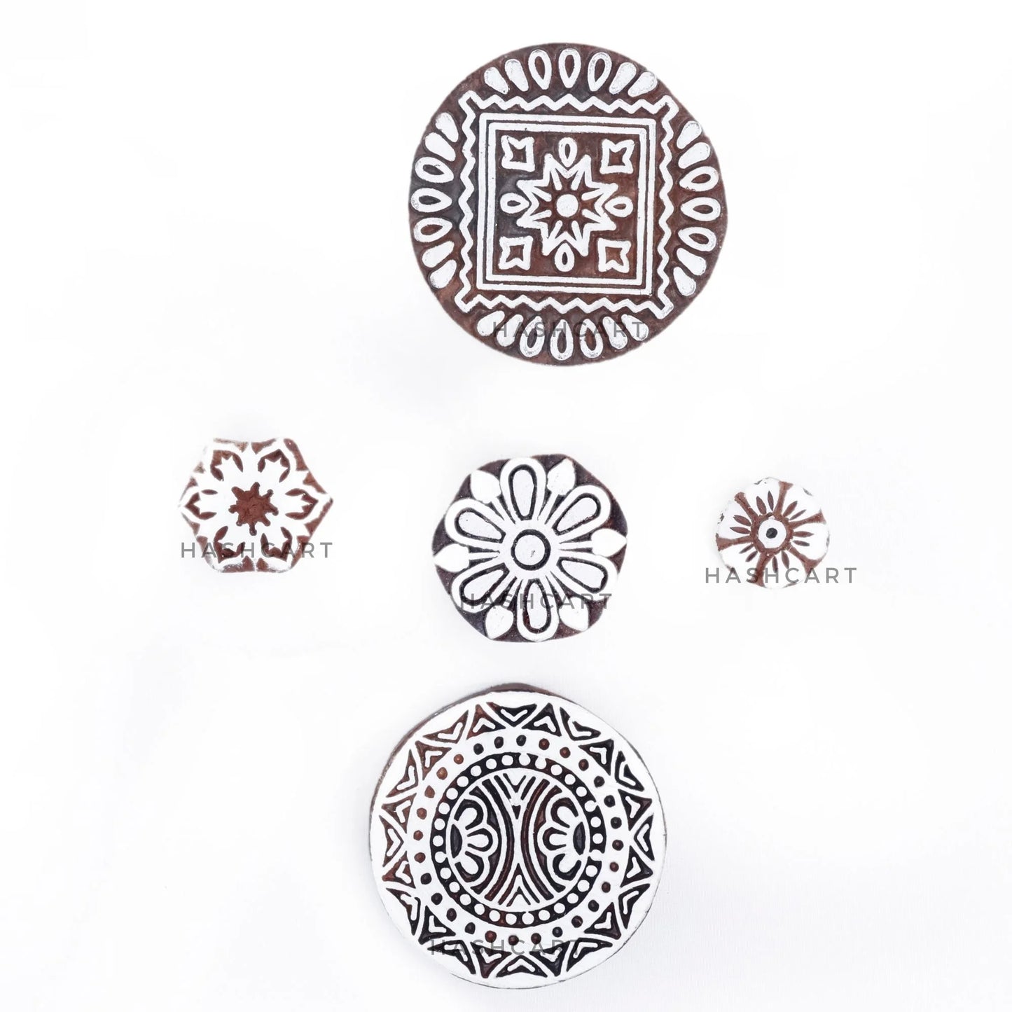 Wooden Printing Blocks for Crafting on Fabric