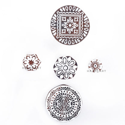 Wooden Printing Blocks for Crafting on Fabric