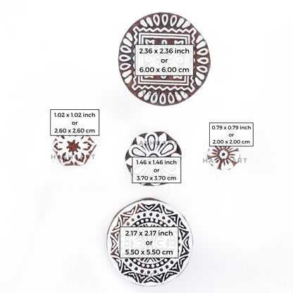 Wooden Printing Blocks for Crafting on Fabric