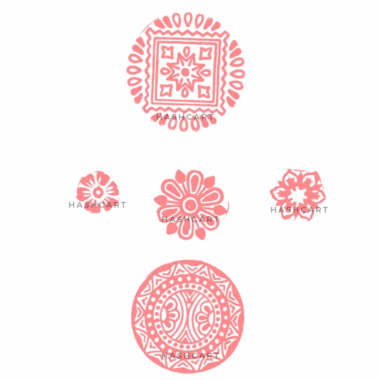 Wooden Printing Blocks for Crafting on Fabric