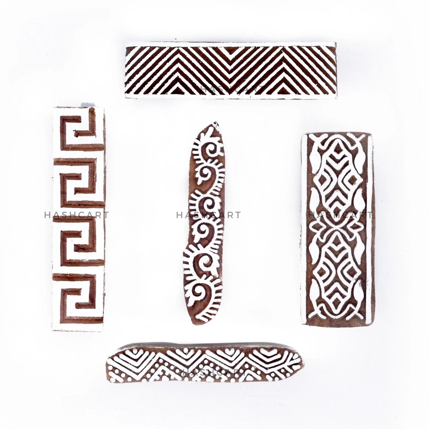 Border Pattern Wooden Block Printing Stamps