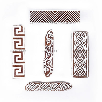 Border Pattern Wooden Block Printing Stamps