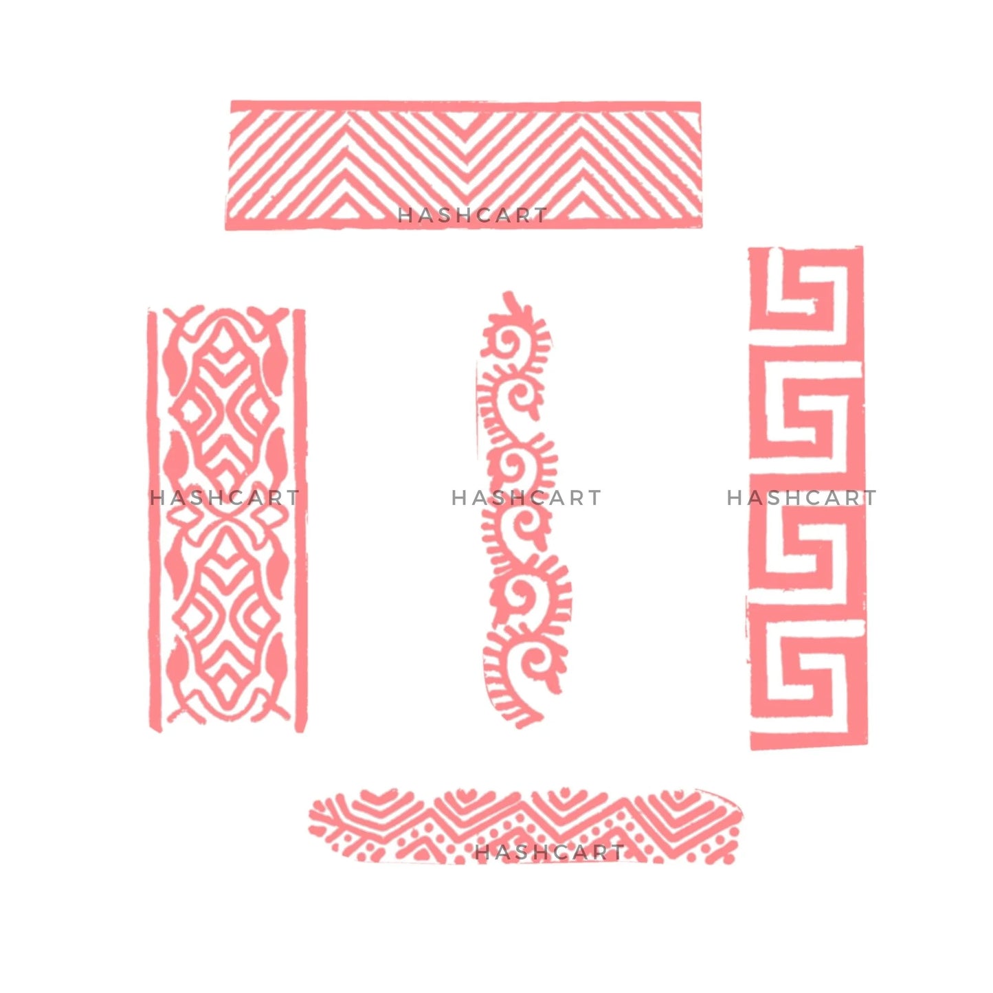 Border Pattern Wooden Block Printing Stamps