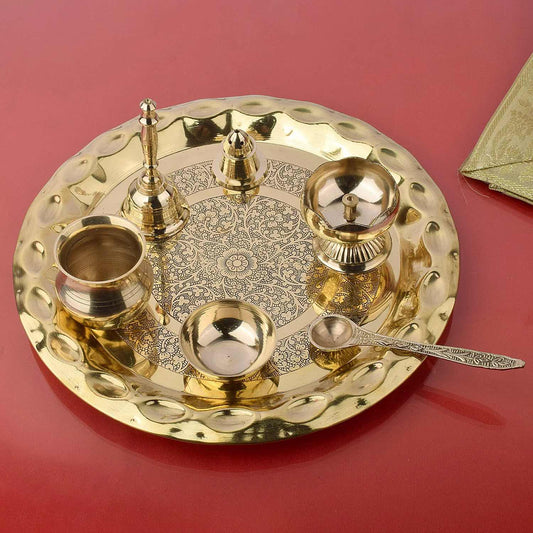 Brass Puja Thali Set