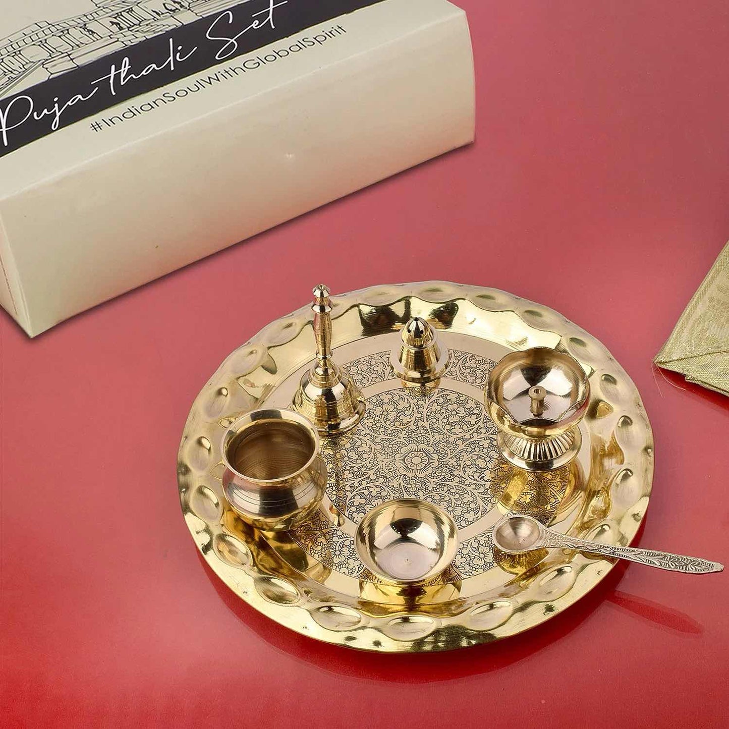 Brass Puja Thali Set