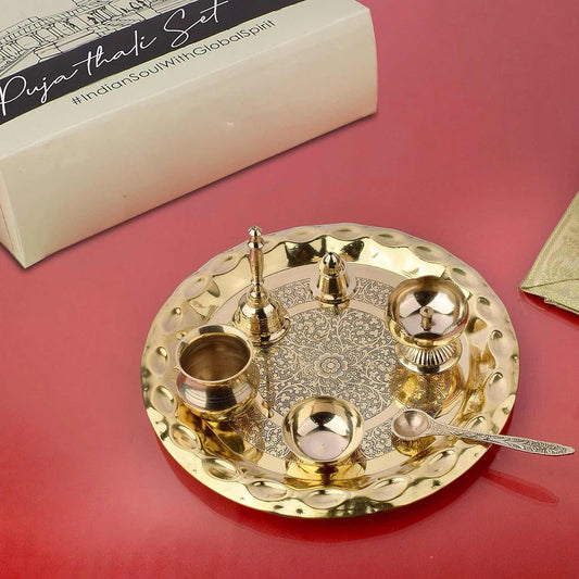 Brass Puja Thali Set