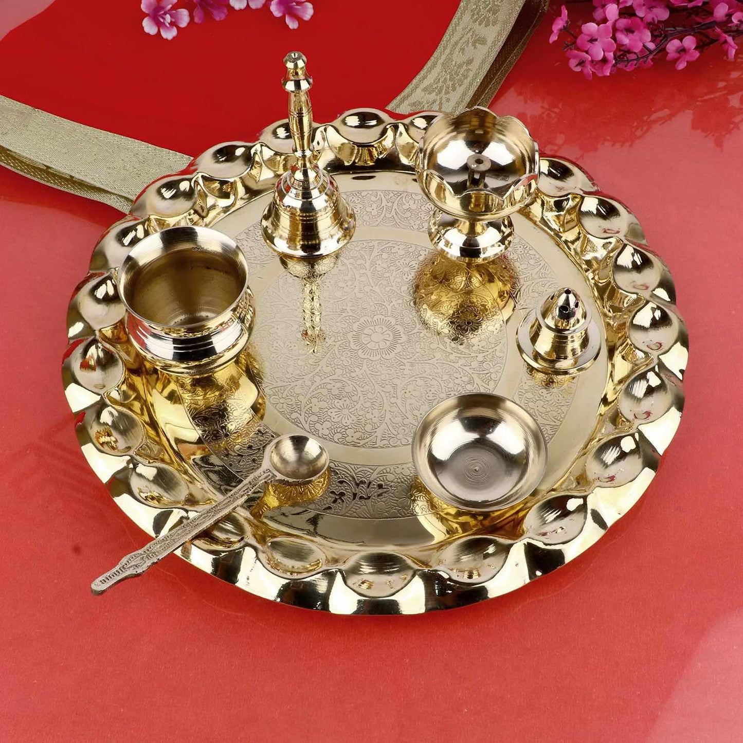 Brass Puja Thali Set