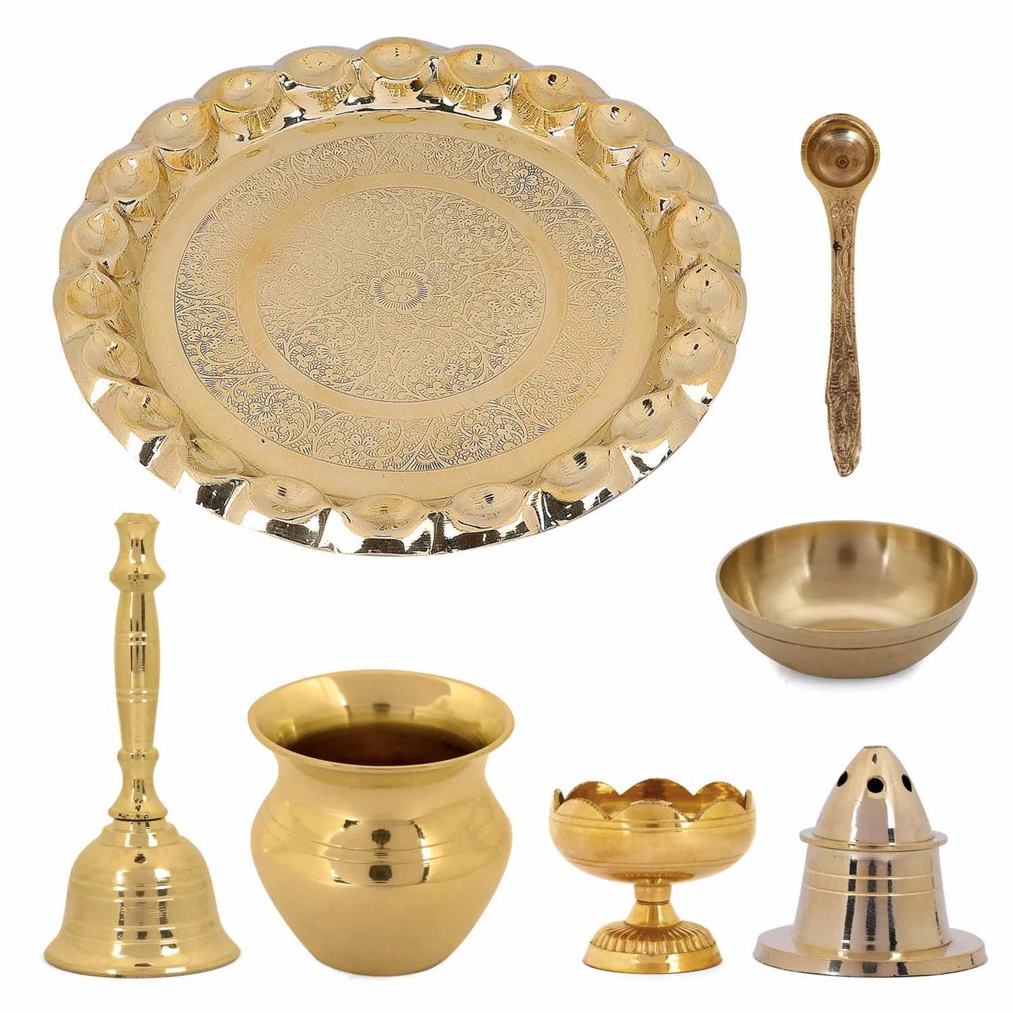 Brass Puja Thali Set