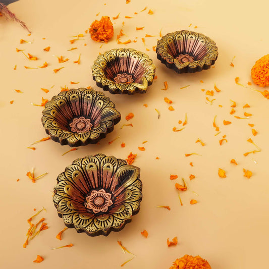 Colorful Terracotta Diyas