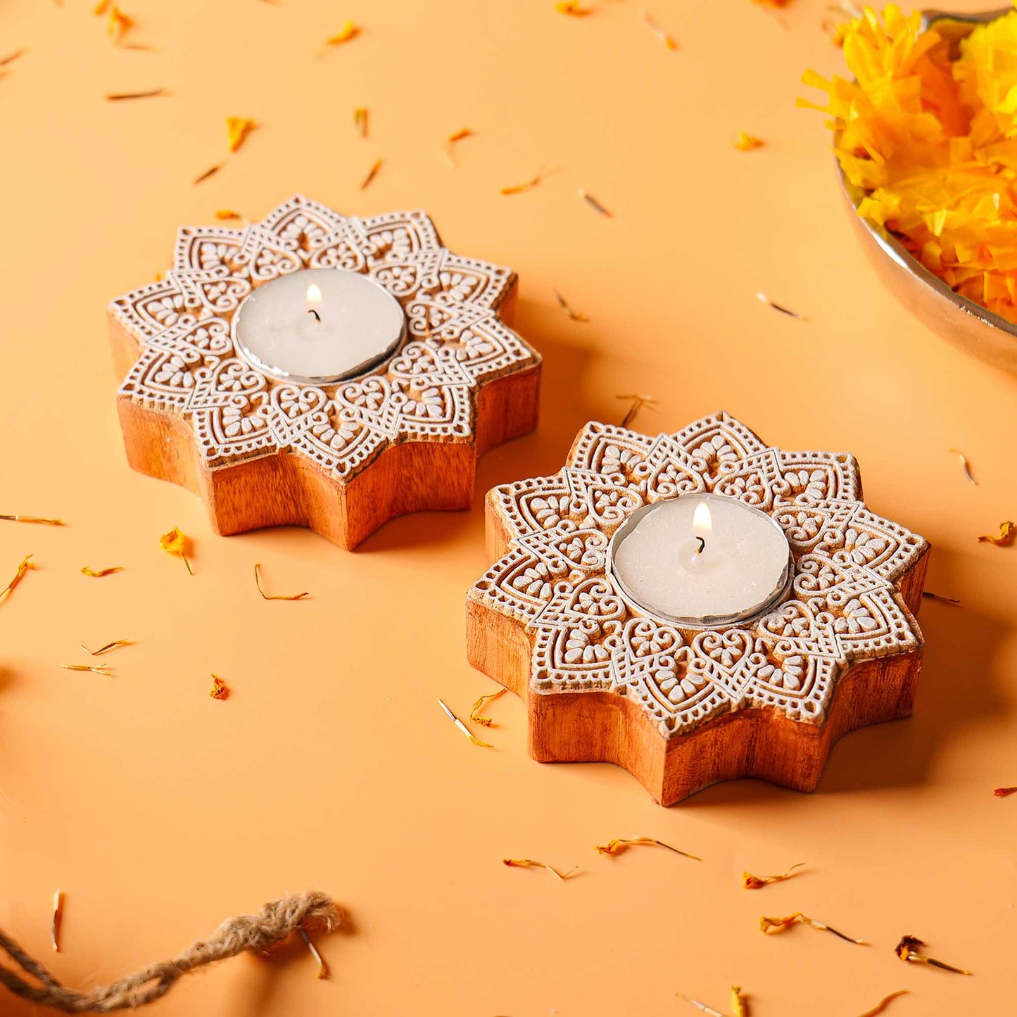 Wood Tealights