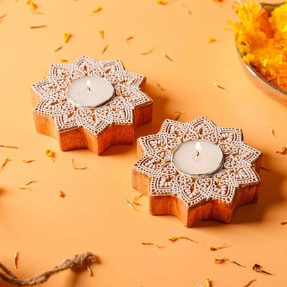 Wood Tealights